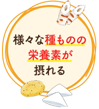 様々な種ものの栄養素が摂れる